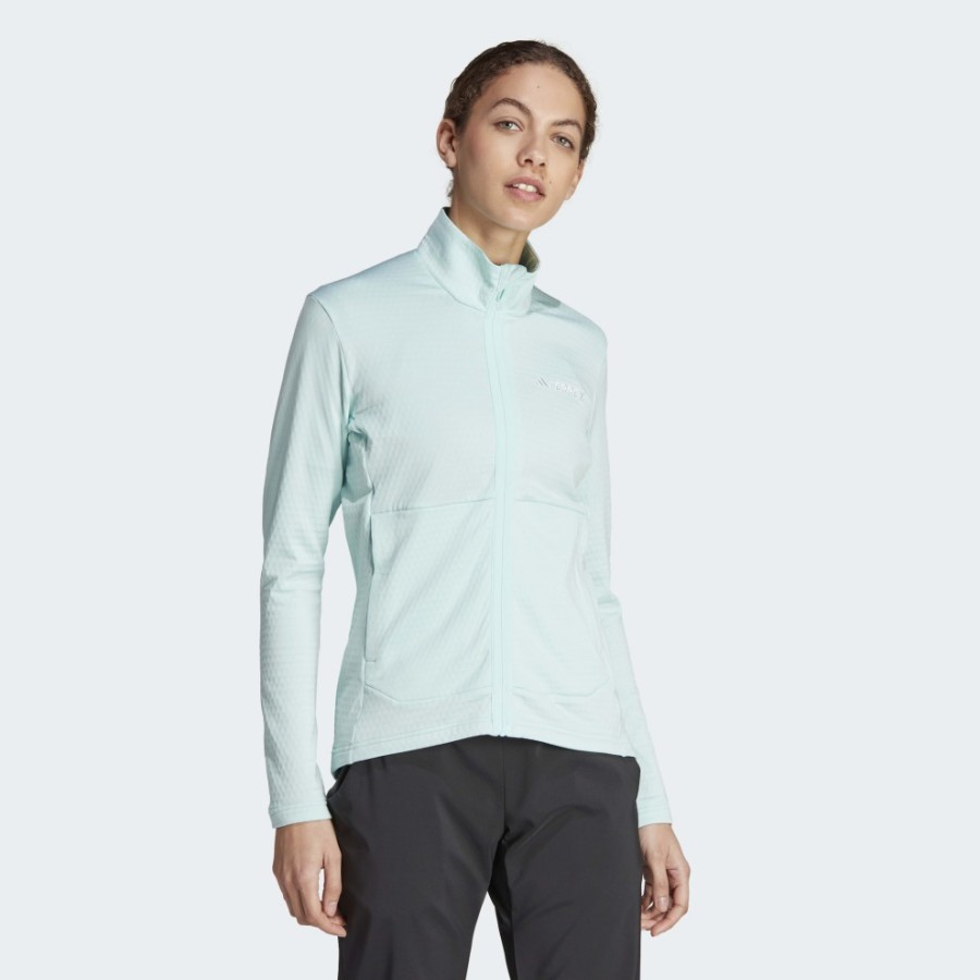 Femmes adidas Vestes | Veste Legere Molleton Entierement Zippee Terrex Multi Semi Flash Aqua