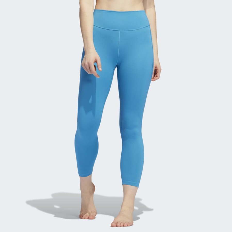 Femmes adidas Leggings | Legging 7/8 Adidas Yoga Studio Craft Blue