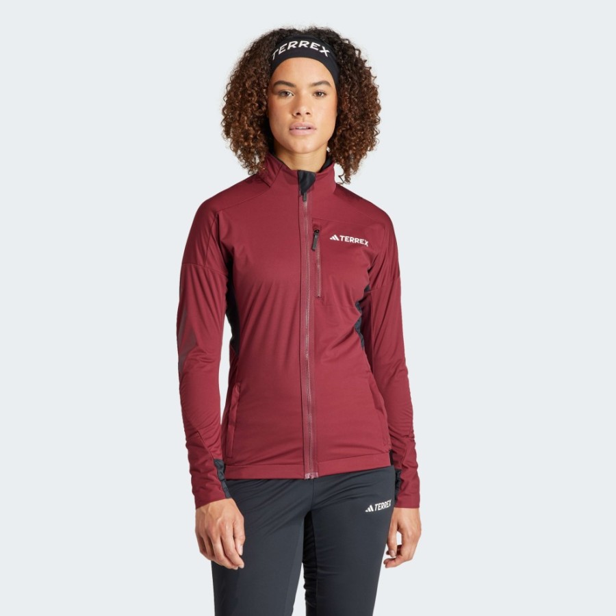 Femmes adidas Vestes | Veste Soft Shell De Ski De Fond Terrex Xperior Shadow Red